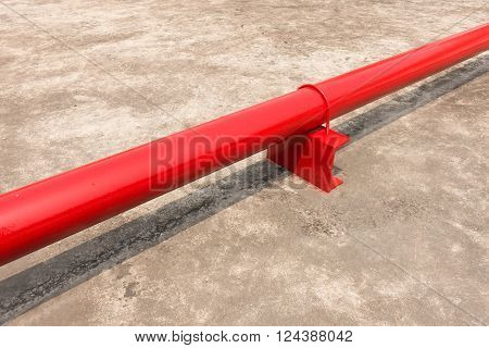 Fire protection pipeline and pipe support, Pipeline support.