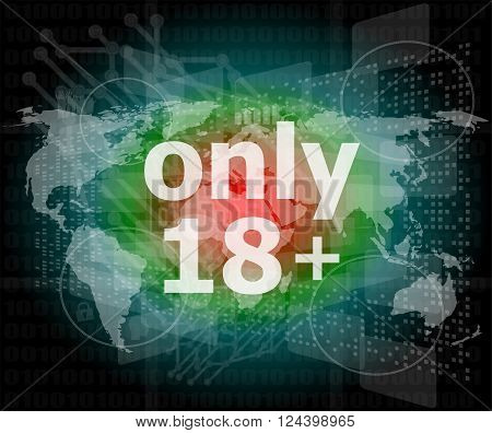 Socia Concept: Words Only 18 Marketing On Digital Screen