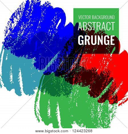 Colorful grunge background with brushstrokes. Vector illustration EPS10