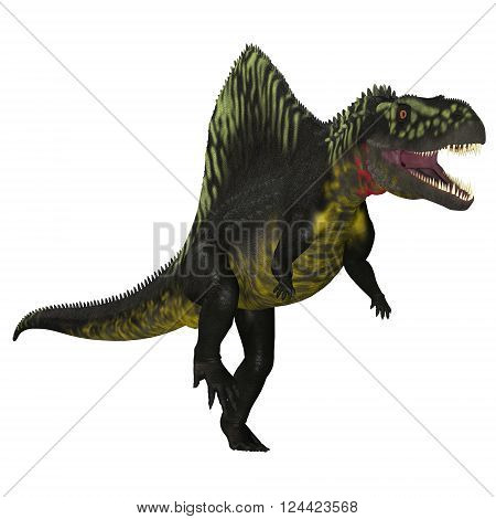 Arizonasaurus on White 3D illustration - Arizonasaurus was a sailback carnivorous archosaur that lived in Arizona North America in the Triassic Period.