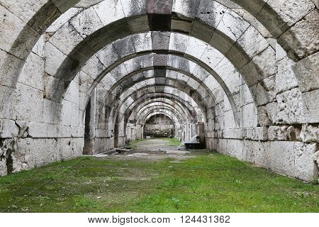 Agora of Smyrna in Izmir city Turkey