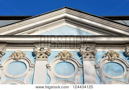 Smolny Monastery at sunny day in St.Petersburg Russia.