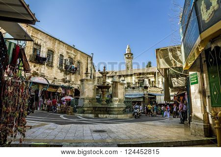 September 23, 2012. Jerusalem. Trade area Muristan .Jerusalem.Israel.