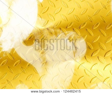 metal panel with some refelected light on it