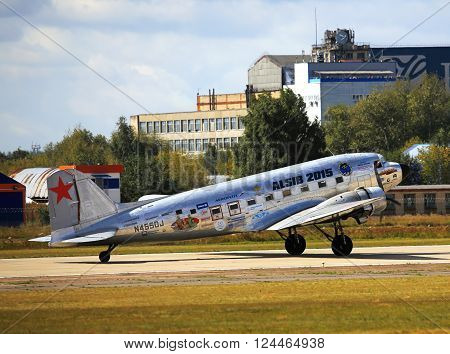 MOSCOW REGION - AUGUST 25: Military transport aircraft 