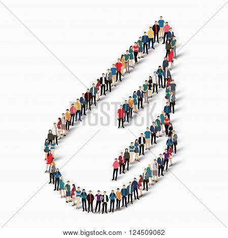 Isometric set of styles, fly , web infographics concept  illustration of a crowded square, flat 3d. Crowd point group forming a predetermined shape. Creative people. - Vector Illustration. Stock vector.