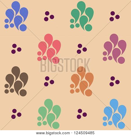 Abstract bright seamless pattern with drops. Vector illustration