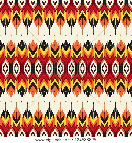 Tribal seamless colorful geometric pattern. Ethnic vector texture.Traditional ornament.