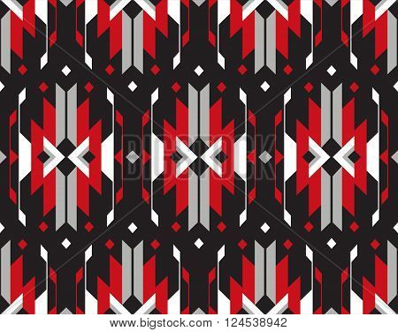 Tribal seamless colorful geometric pattern. Ethnic vector texture.Traditional ornament.