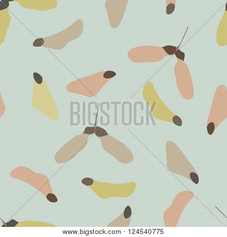 Autumn volatile seeds for your design. Coloful vector illustration