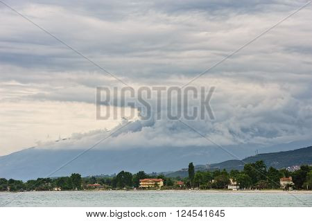 Sea and mountains in the Greece