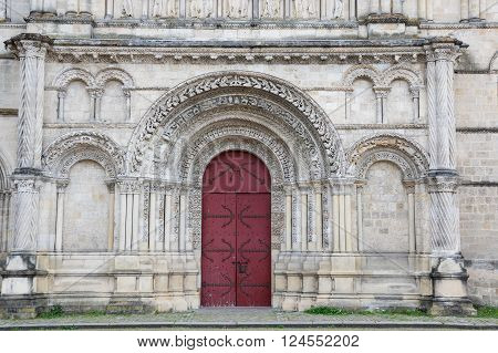 Facade of the Eglise Sainte-Croix (Church of the Holy Cross) is a Roman Catholic abbey church in Bordeaux southern France