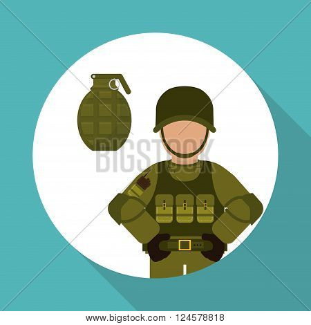 Military  icon concept with icon design, vector illustration 10 eps graphic.