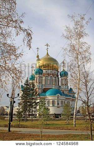 Omsk, Russia - October 01, 2010: Assumption Cathedral (the Dormition Cathedral) In Omsk