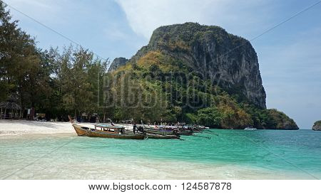 tropical landscape on small thai island poda