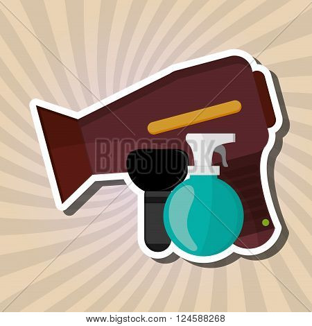 Hair salon  concept with icon design, vector illustration 10 eps graphic.