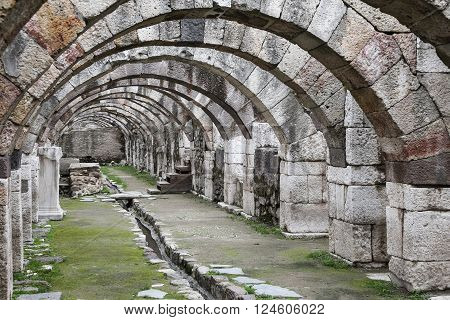 Agora of Smyrna in Izmir city, Turkey