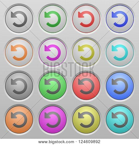 Set of undo changes plastic sunk spherical buttons.