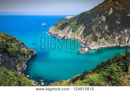 Lower Estuary from the Mirador Tina Minor. Municipality of Val de San Vicente Cantabria.