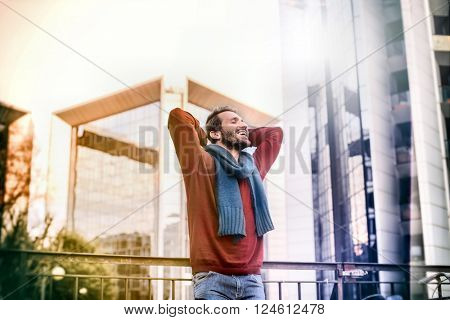 Handsome man outdoors