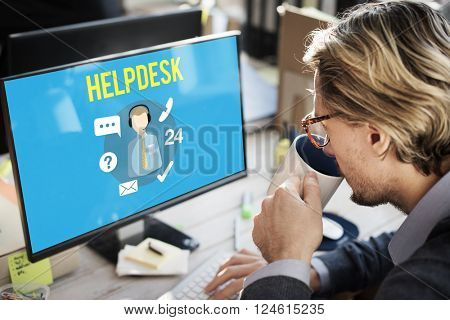 Helpdesk Customer Support Communication Enquiry Concept