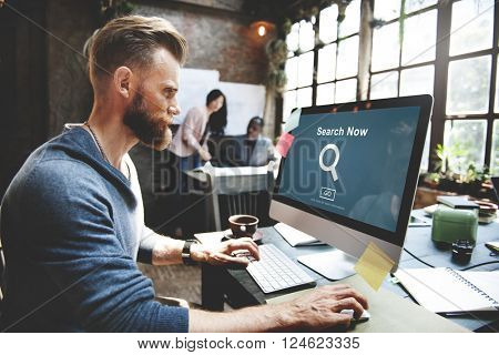 Search Now Exploration Discover Searching Finding Concept