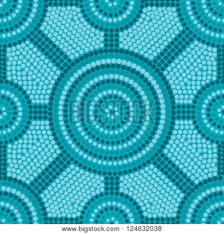 Abstract Aboriginal Dot Painting In Vector Format.