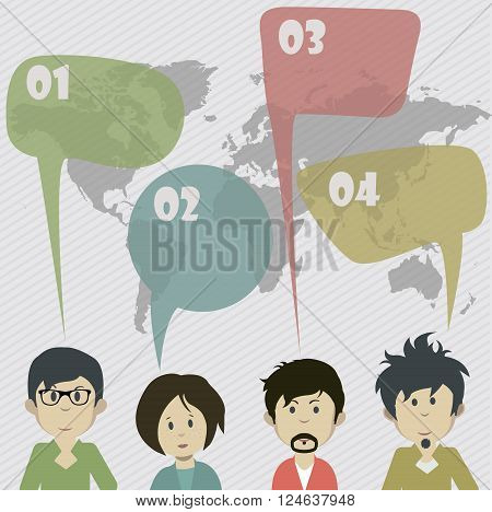 Conceptual immage of people`s worldwide network communication
