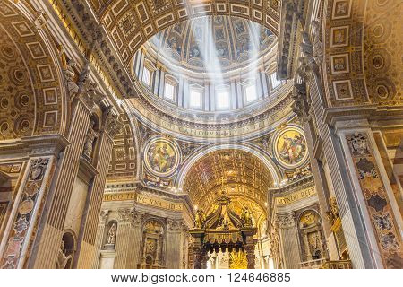 The Saint Peter's Basilica in Vatican City