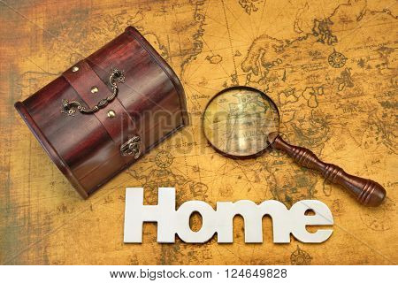 Home Search Or Emigration Concept