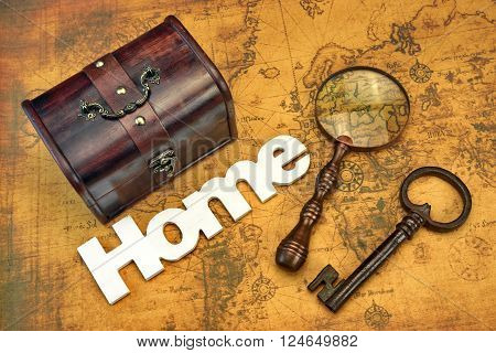 Home Search Or Emigration Concept