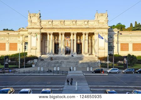 ROME-OCTOBER 6: The Galleria Nazionale d'Arte Moderna or National Gallery of Modern Art on October 6 2011 in Rome Italy.