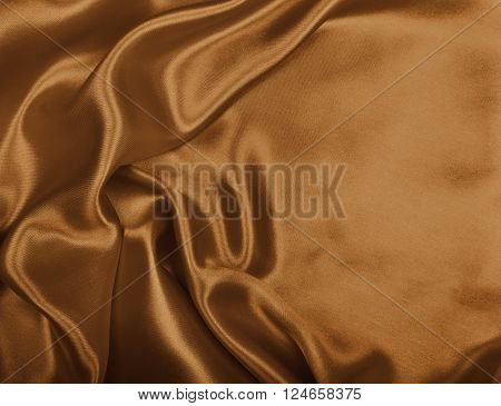Smooth Elegant Brown Silk Or Satin As Background. In Sepia Toned. Retro Style