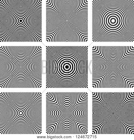 Patterns set. Design elements. Vector art.