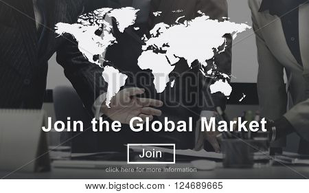 Join the Global Marketing Business Strategy Commerce Website Concept