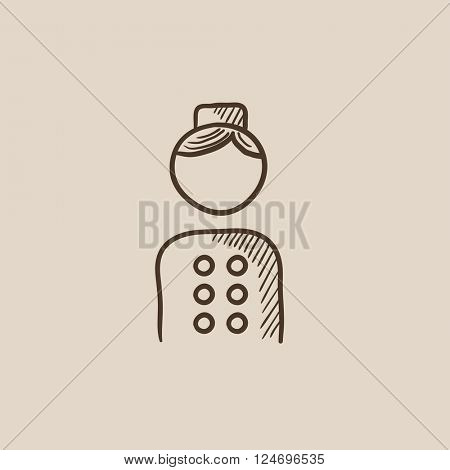 Bellboy sketch icon.
