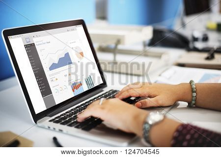 Business Chart Visual Graphics Report Concept