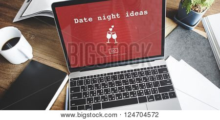 Date Night Ideas Valentine Romance Heart Dating Concept