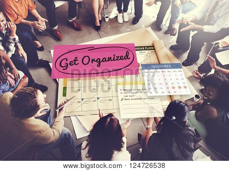 Get Organized Tidy Up Clean Schedule To Do Concept