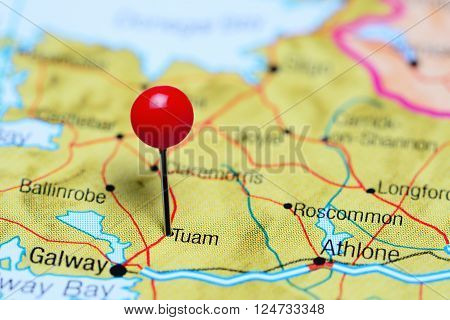 Tuam pinned on a map of Ireland
** Note: Shallow depth of field