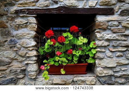 Architectural detail of Calnic Medieval Fortress, Transylvania, Romania - UNESCO heritage landmark
