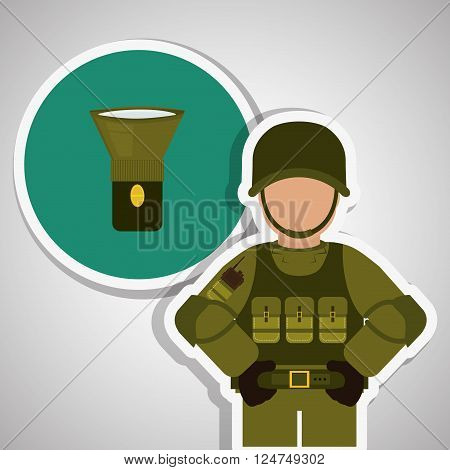 Military  icon concept with icon design, vector illustration 10 eps graphic.