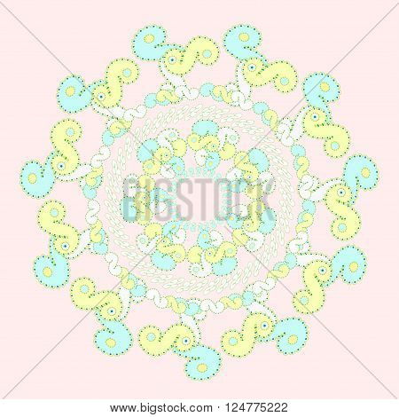 circular pattern on a white background. vector illustration