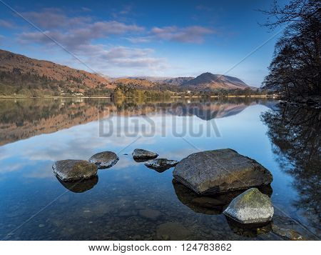 Grasmere Rocks And Reflections