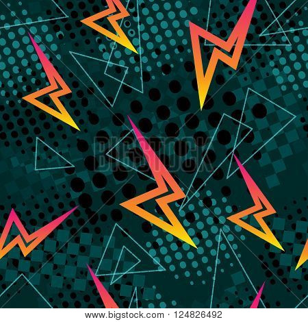 abstract background pattern with different elements lightning