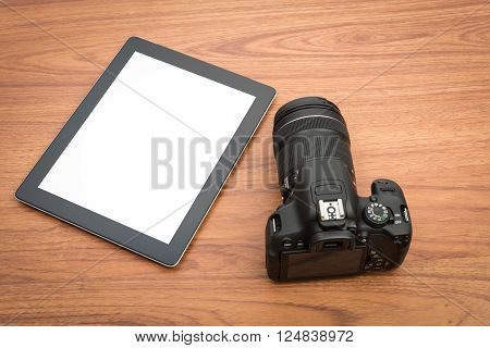 Dslr Digital Camera And Tablet