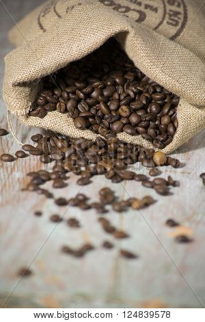 extreme closup of a lot of coffee beans