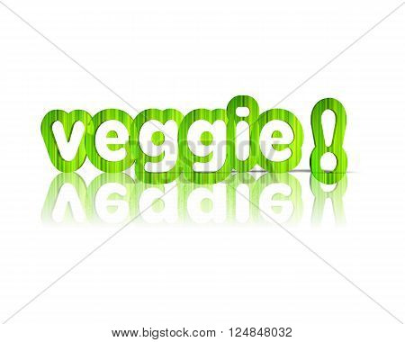 Veggie - 3d word with reflection !