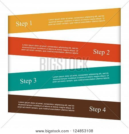 Vector lines infographic. Banner for diagram graph presentation and chart. Business concept with 4 options parts steps or processes.