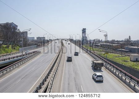ROSTOV-ON-DON RUSSIA- APRIL 05- View of the avenue Sivers on April 05; 2016 in Rostov-on-Don